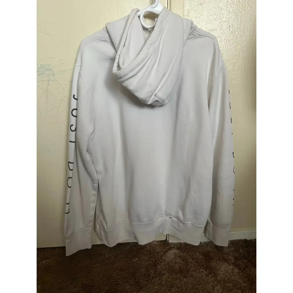 Nike Air Hoodie White Pullover Sweatshirt Men’s Size L Logo Front Pocket
